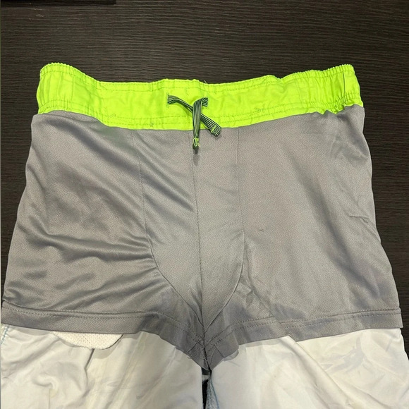 Gerry Youth Boys Shark Print Tie Waist w Pockets Swim Trunks Large 14-16 - Picture 8 of 8